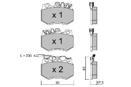 Комплект тормозных колодок (AISIN: BPPE-1020)